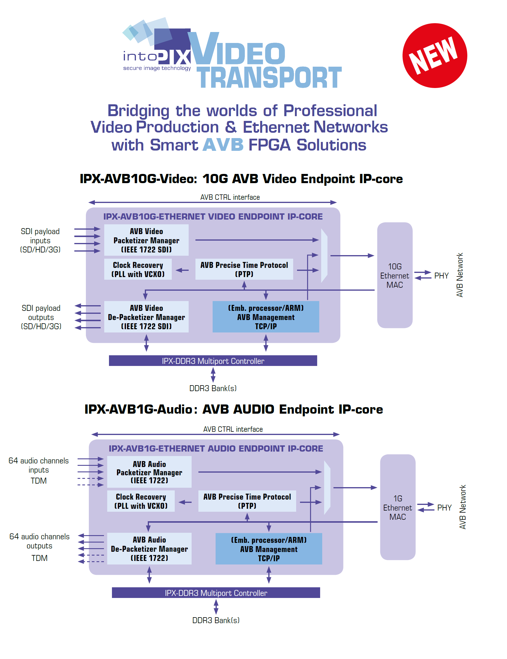 Intopix Bridges The World Of Professional Video Production And Ethernet Networks With New Avb Fpga Ip Cores Intopix